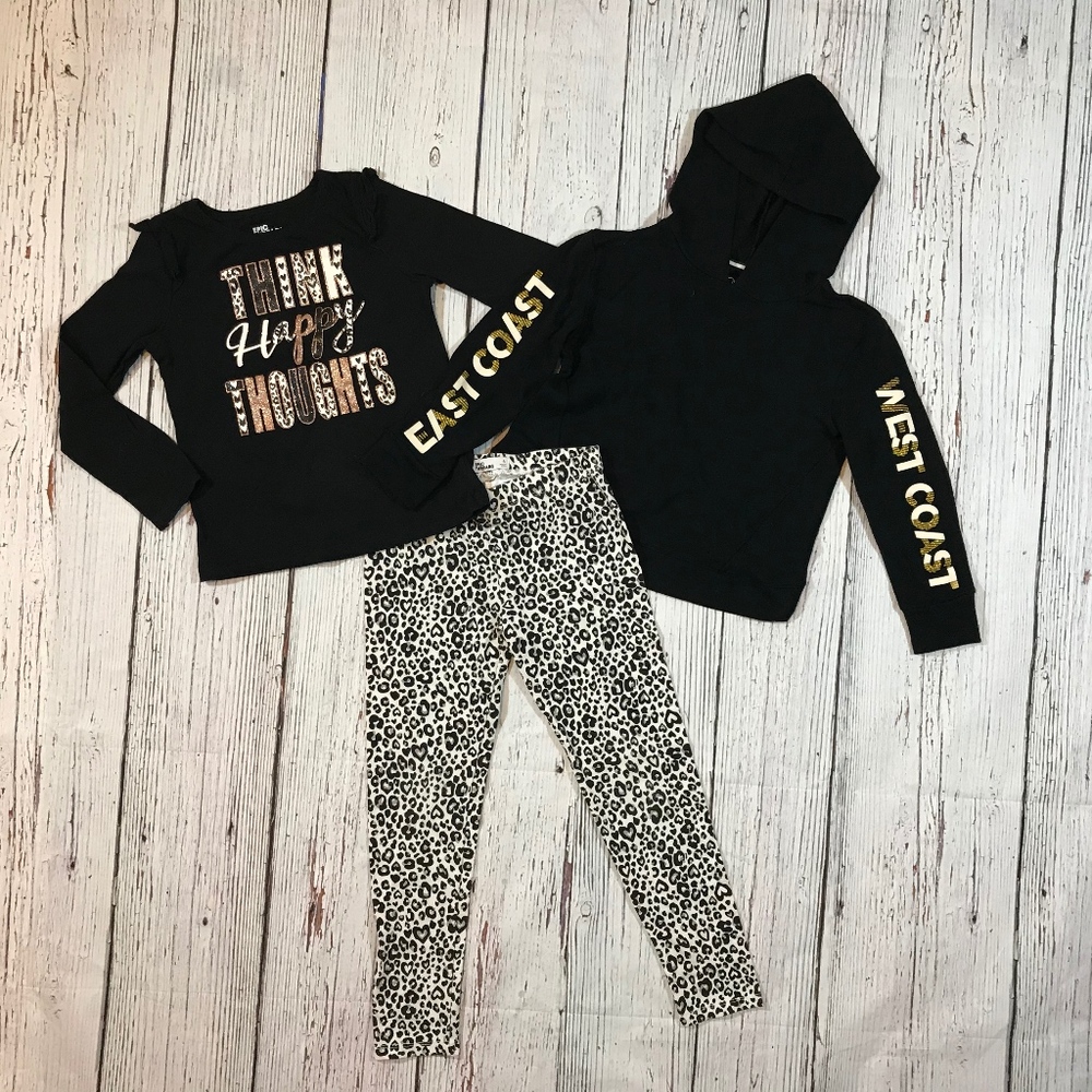 Black and White Leopard Set